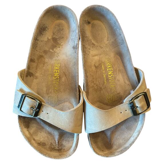 BIRKENSTOCK Tan Madrid Birko Flor Single Strap Sandals EU 36 US 5 5.5 - Picture 3 of 7